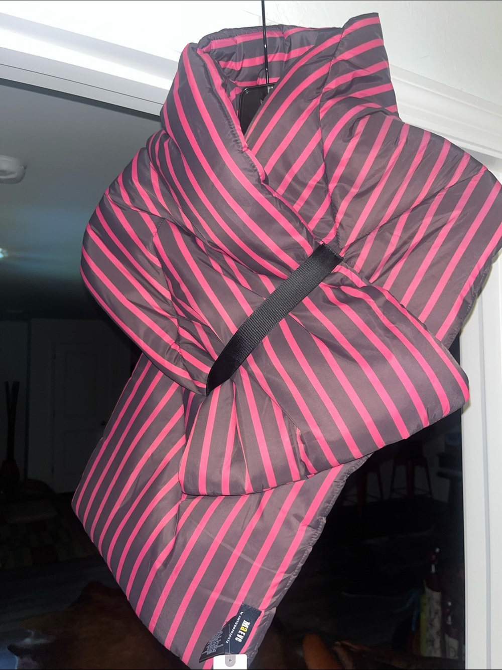 Anthropologie MAEVE Striped Puffer Scarf